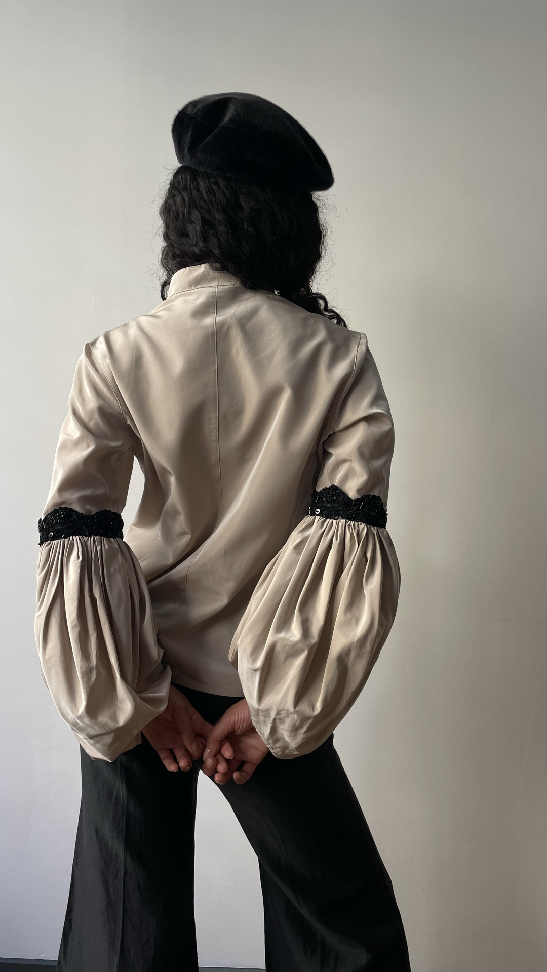 Emporio Armani voluminous sleeves iridescent blouse