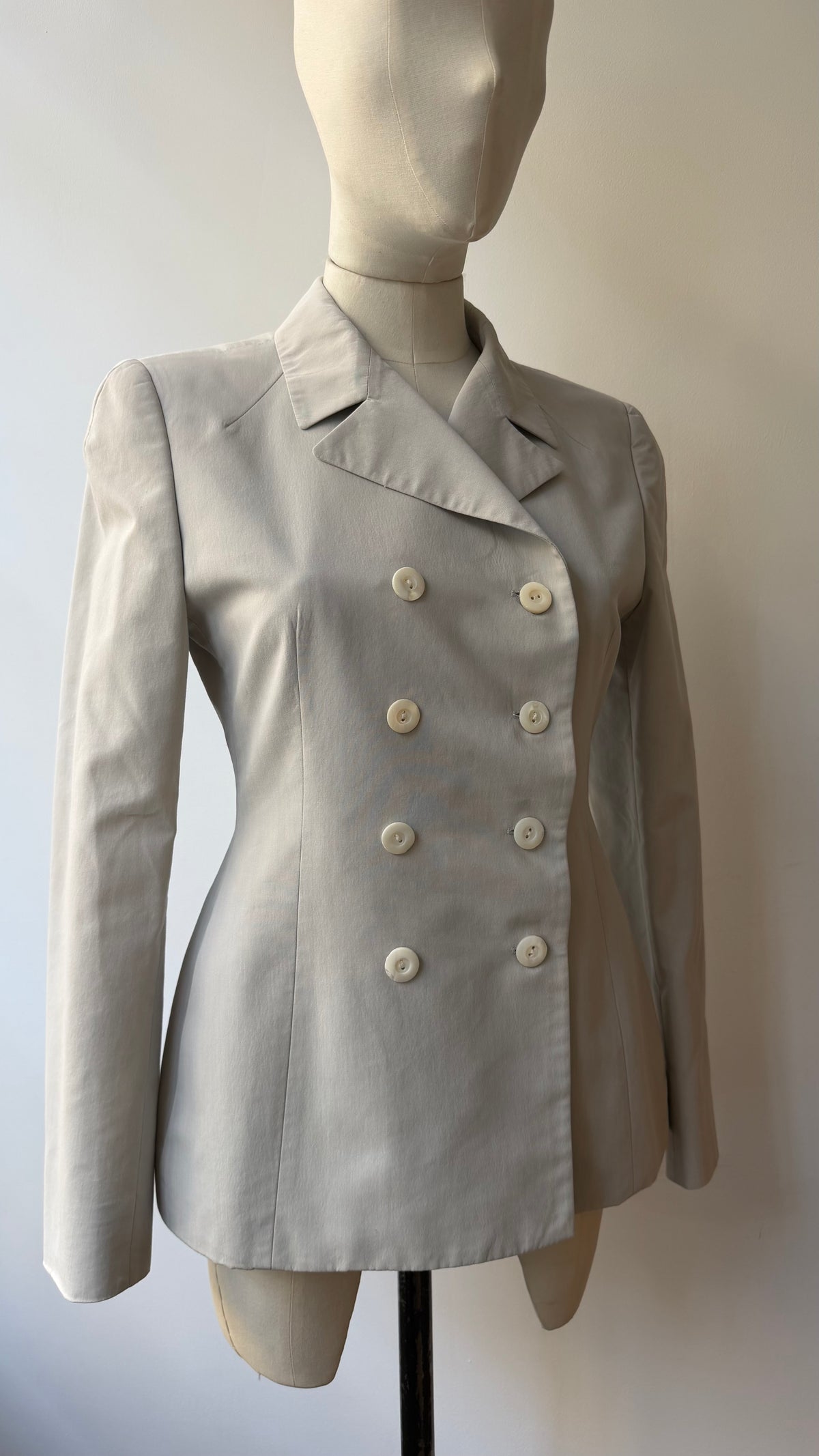 Prada late 90’s structured double breasted cotton blazer