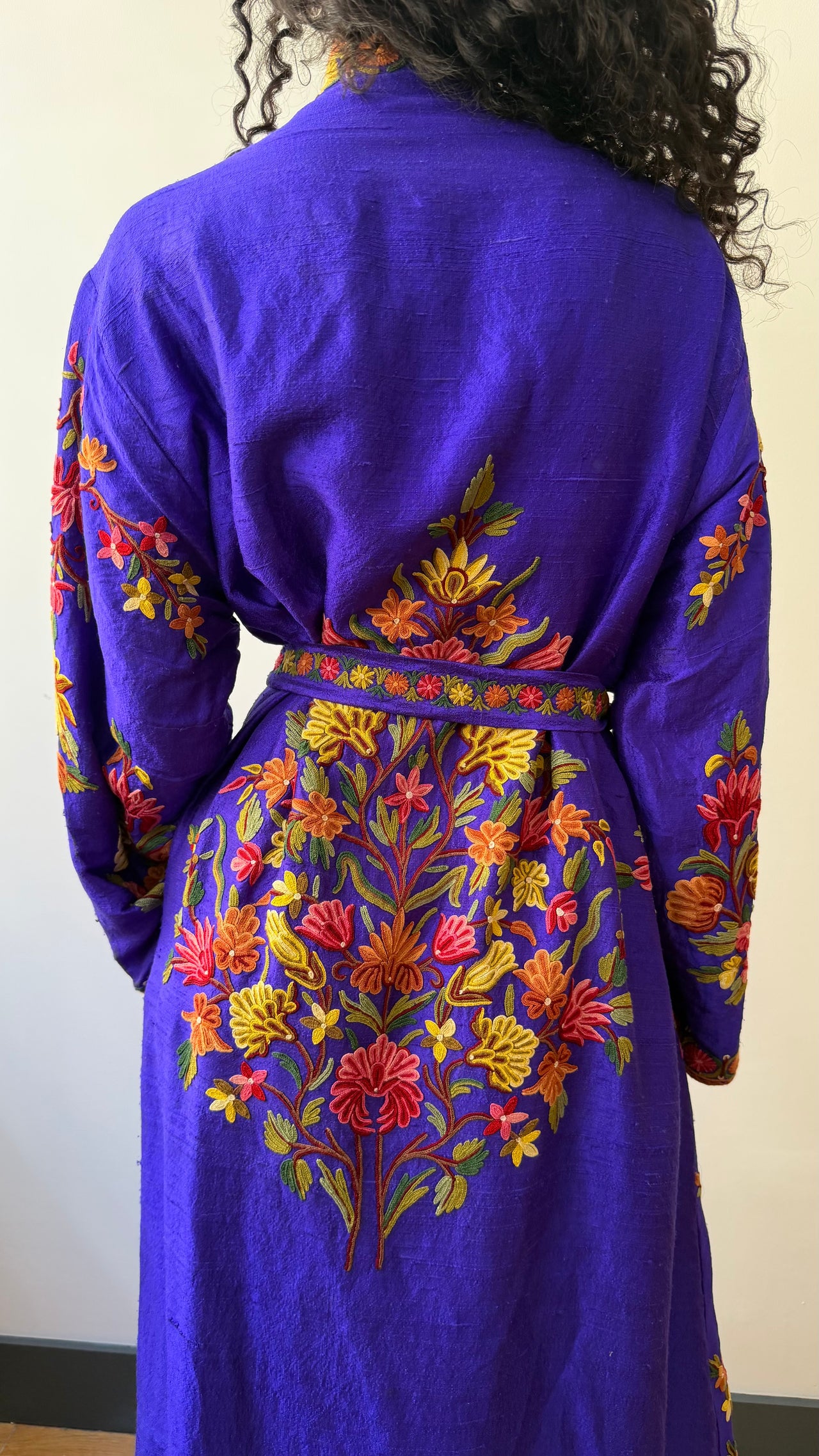Pure raw silk kaftan made in Kashimir