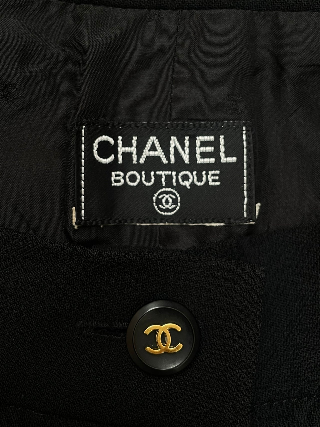 Chanel 90’s wool wide-leg trousers 32-34 FR