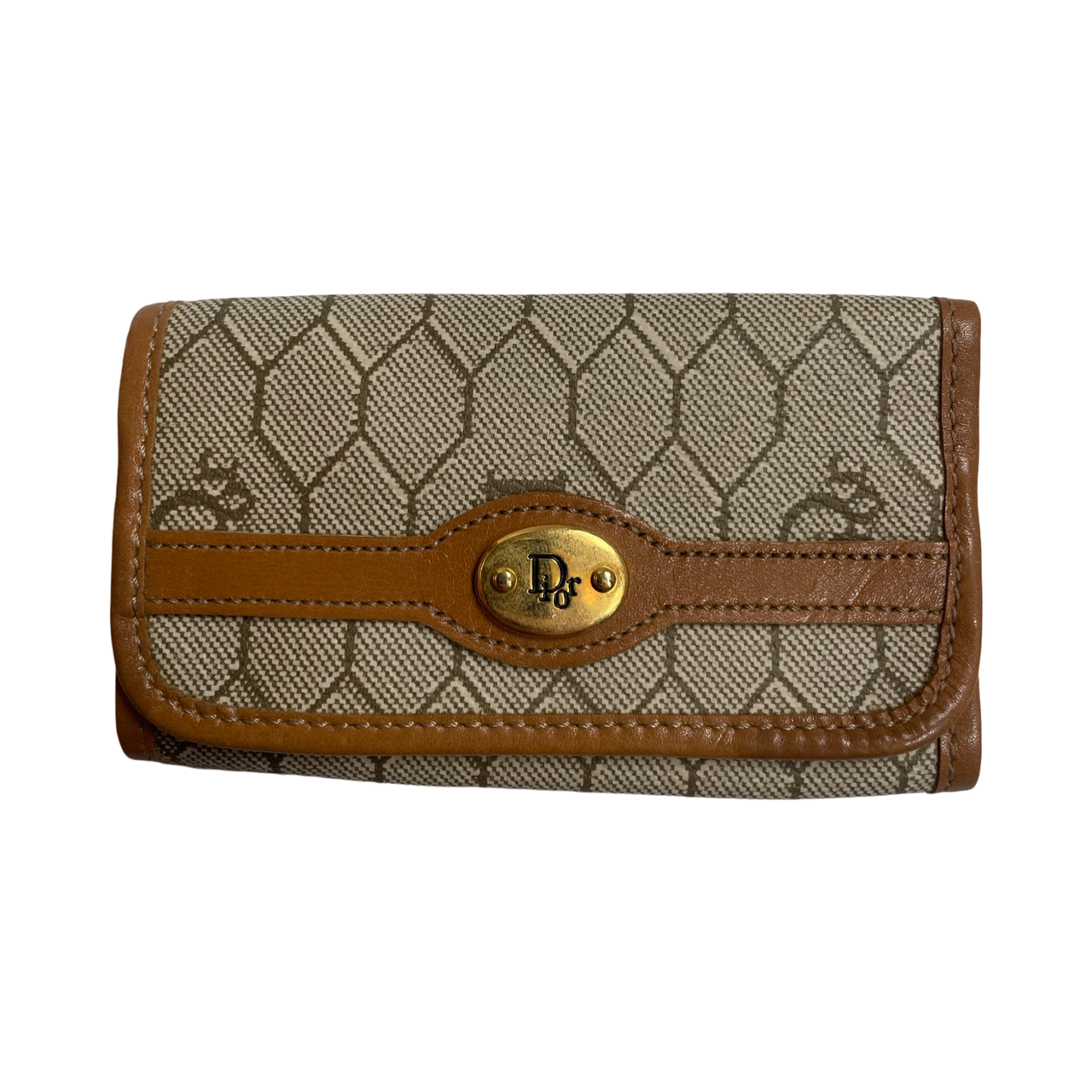 Dior 80’s honeycomb print key holder wallet