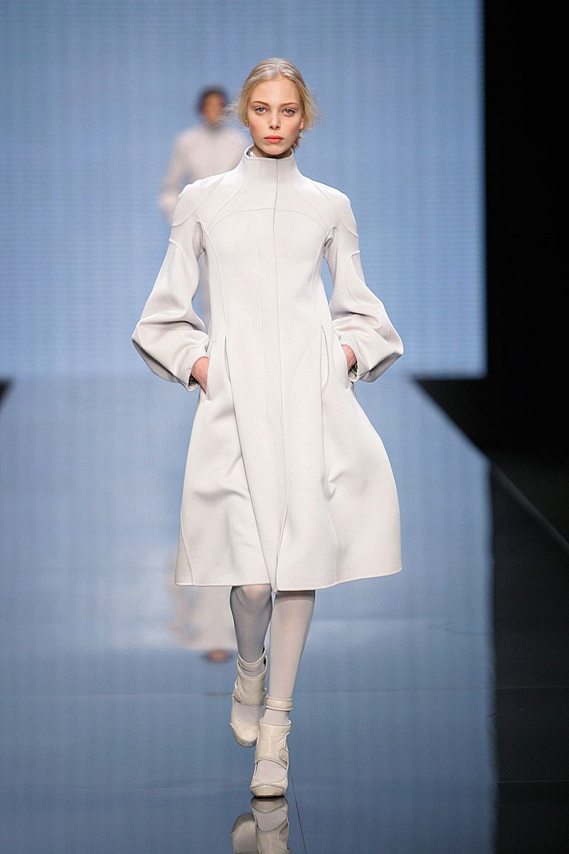 Celine AW 2008 runway ecru coat by Ivana Omazic