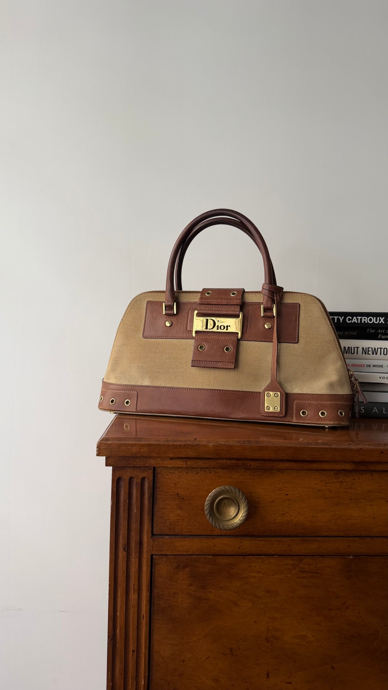 Dior S/S 2002 Galliano Columbus collection top handle handbag