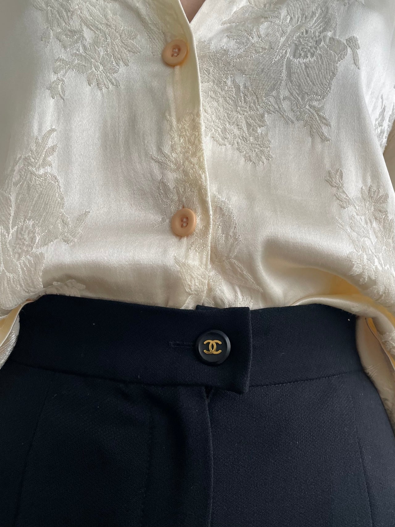 Chanel 90’s wool wide-leg trousers 32-34 FR