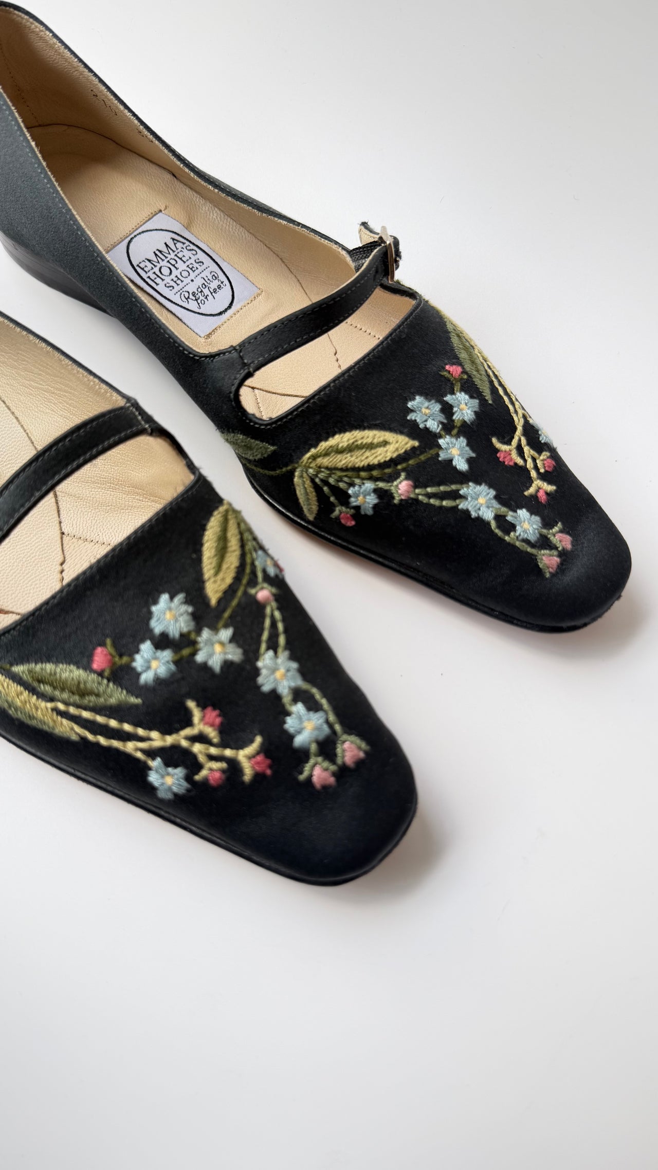 Emma Hope embroidered canvas flats 39
