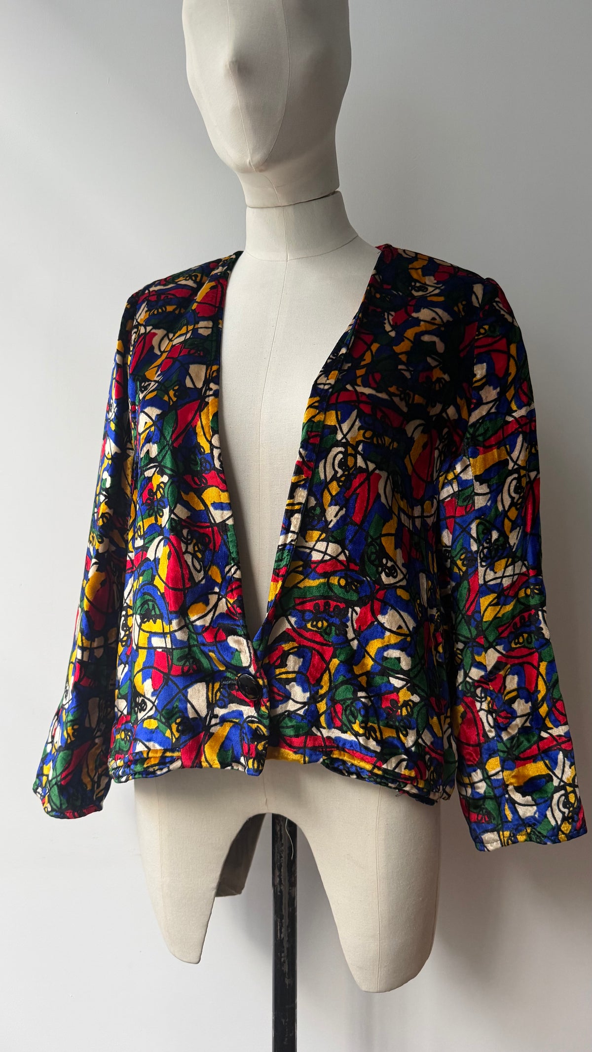 Lanvin 1980’s vintage multicoloured velvet jacket