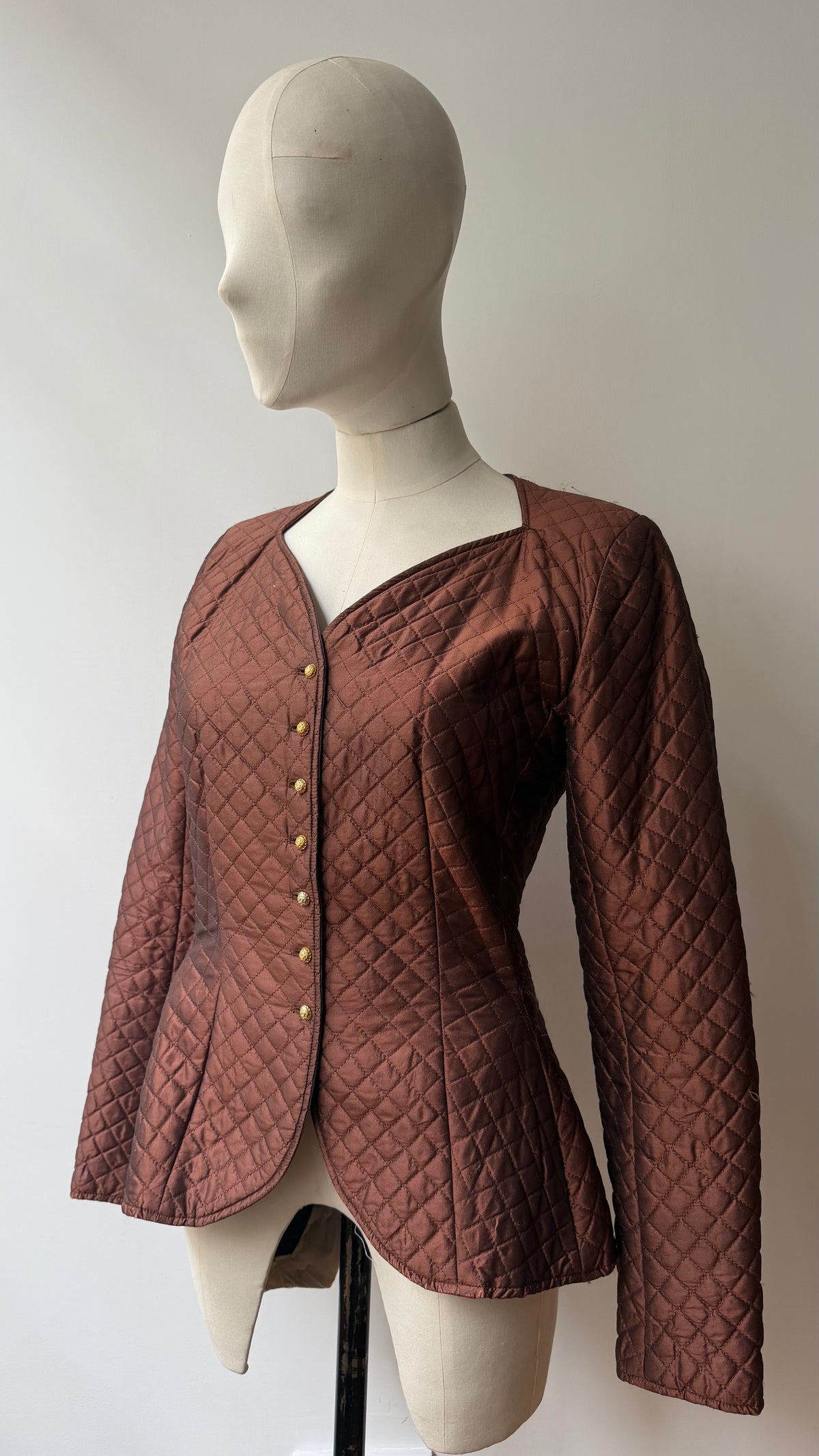 Kenzo 90’s vintage quilted silk copper jacket