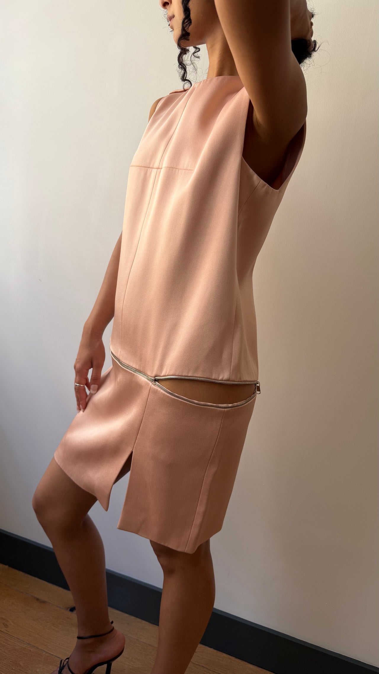 Alexander McQueen all-round zip sleeveless dress