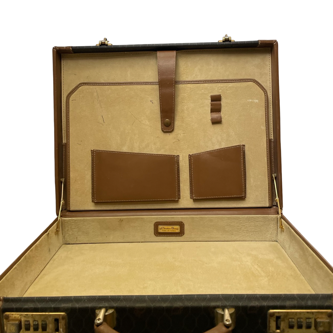 Dior vintage honeycomb monogram briefcase 1980s