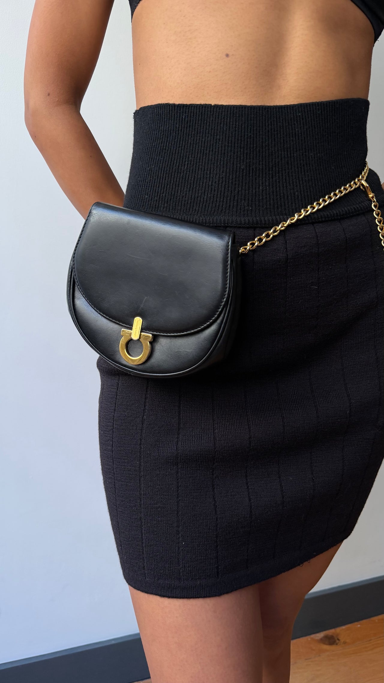 Salvatore Ferragamo chain belt bag cross-body mini