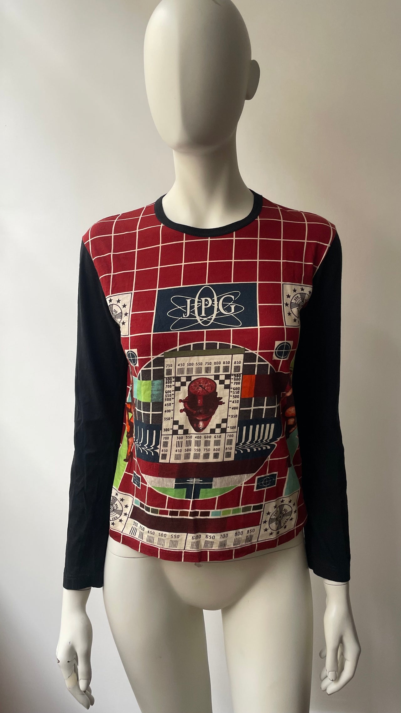 Jean Paul Gaultier 1994 TV Test print top