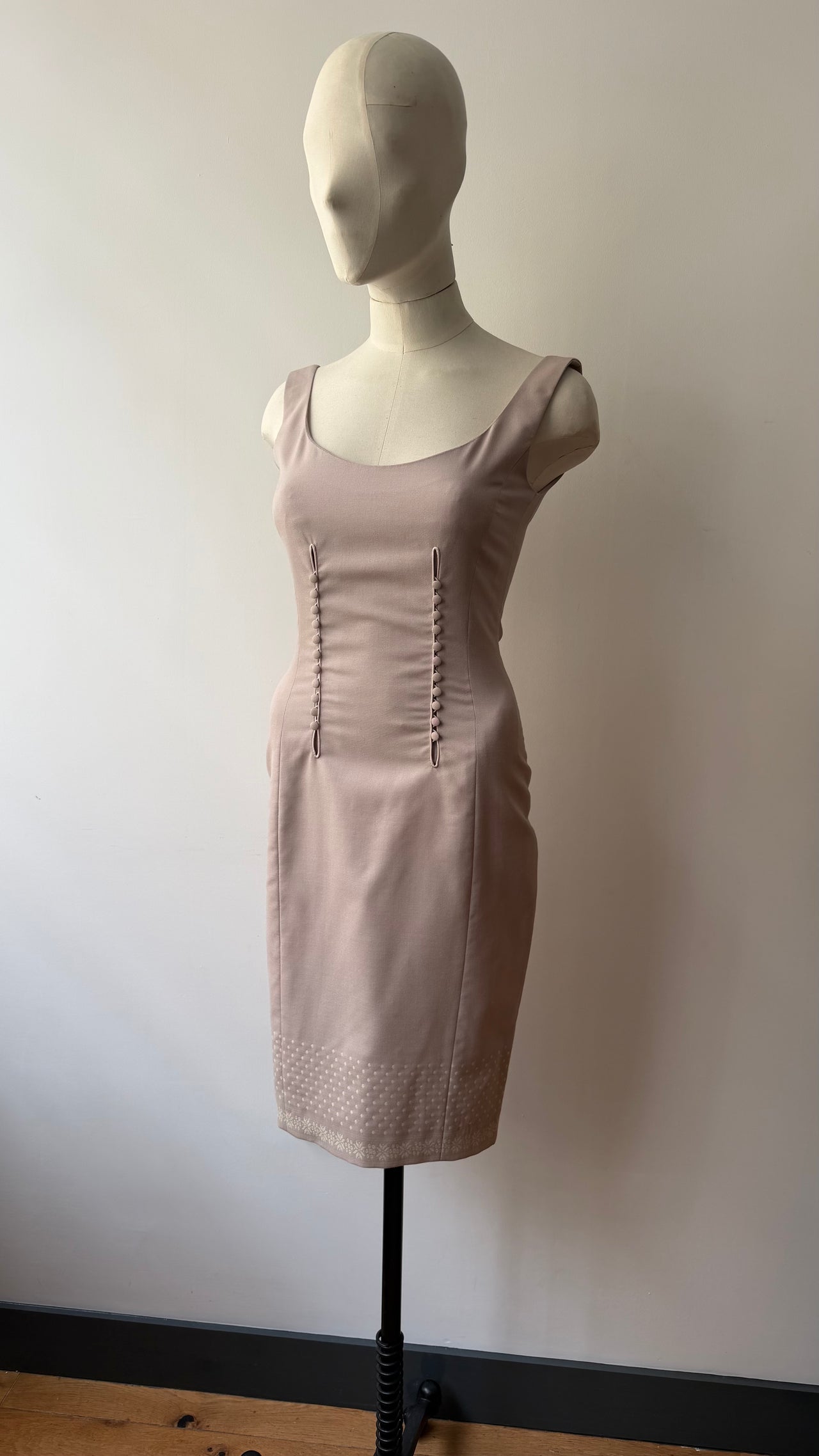 John Galliano late 90’s cocktail wool dress