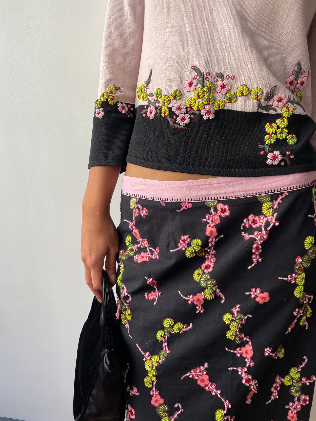 Alberta Ferretti beaded skirt suit