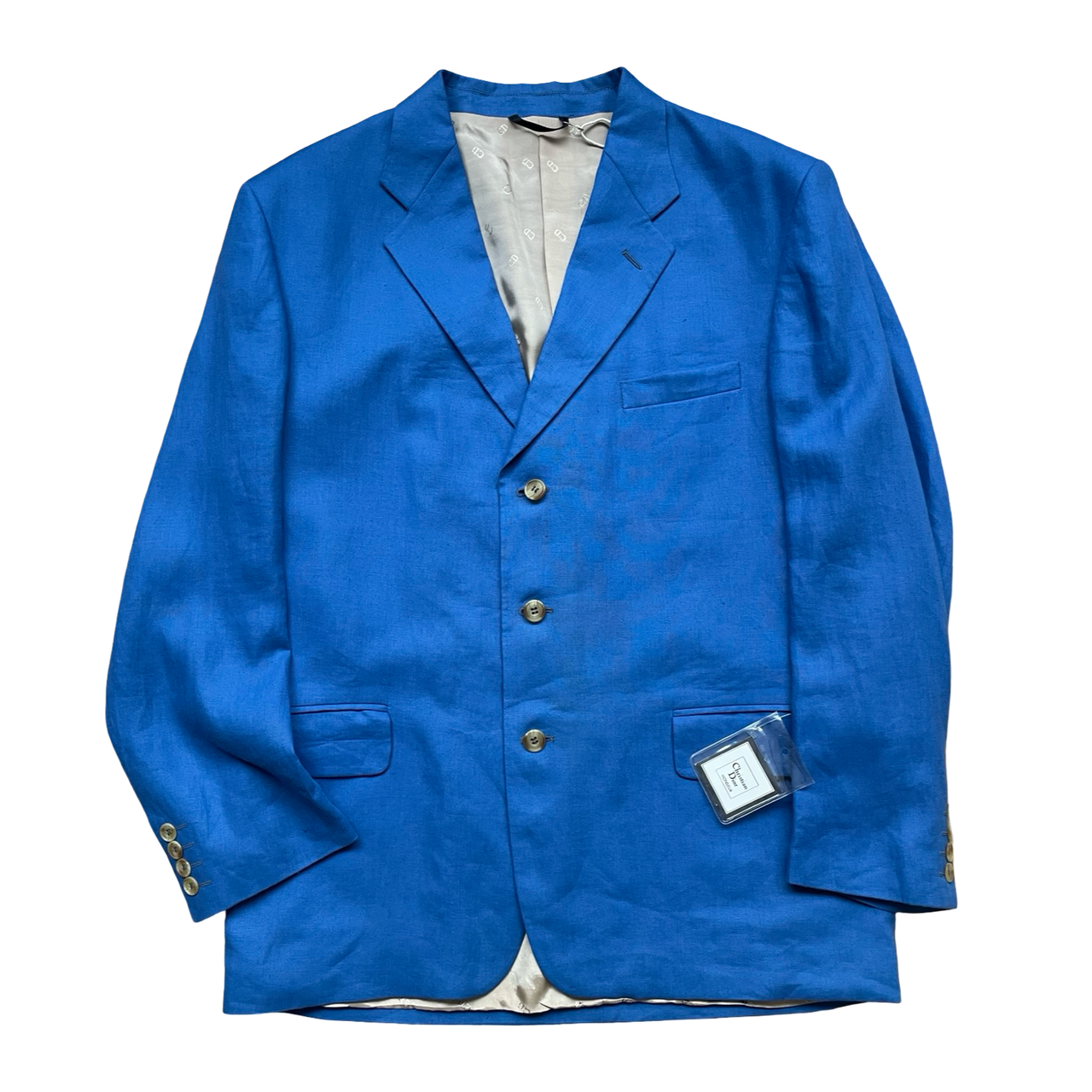 Christian Dior vintage blue linen blazer