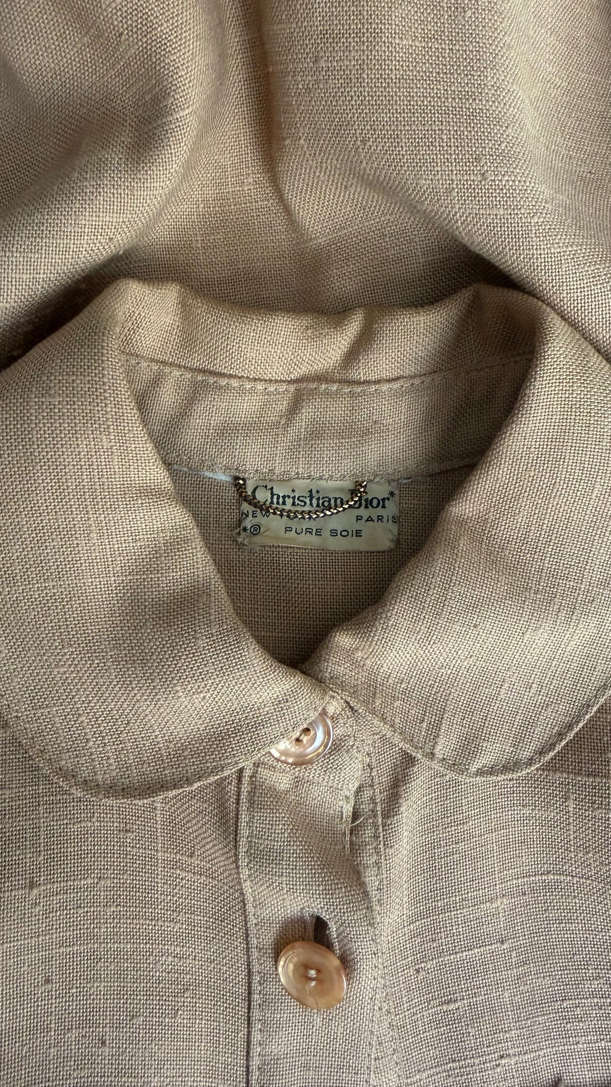 Christian Dior 1960’s raw silk summer coat