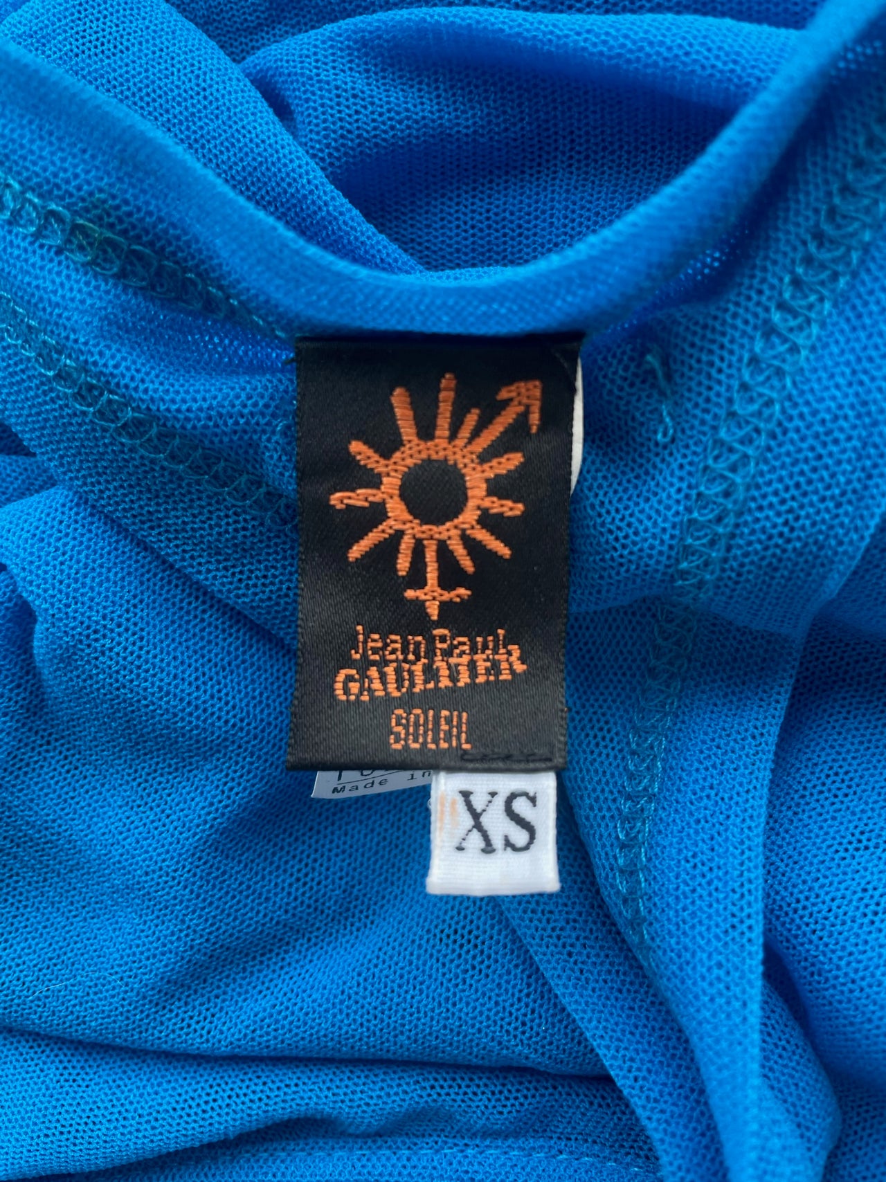 Jean Paul Gaultier Blue Mesh Dress