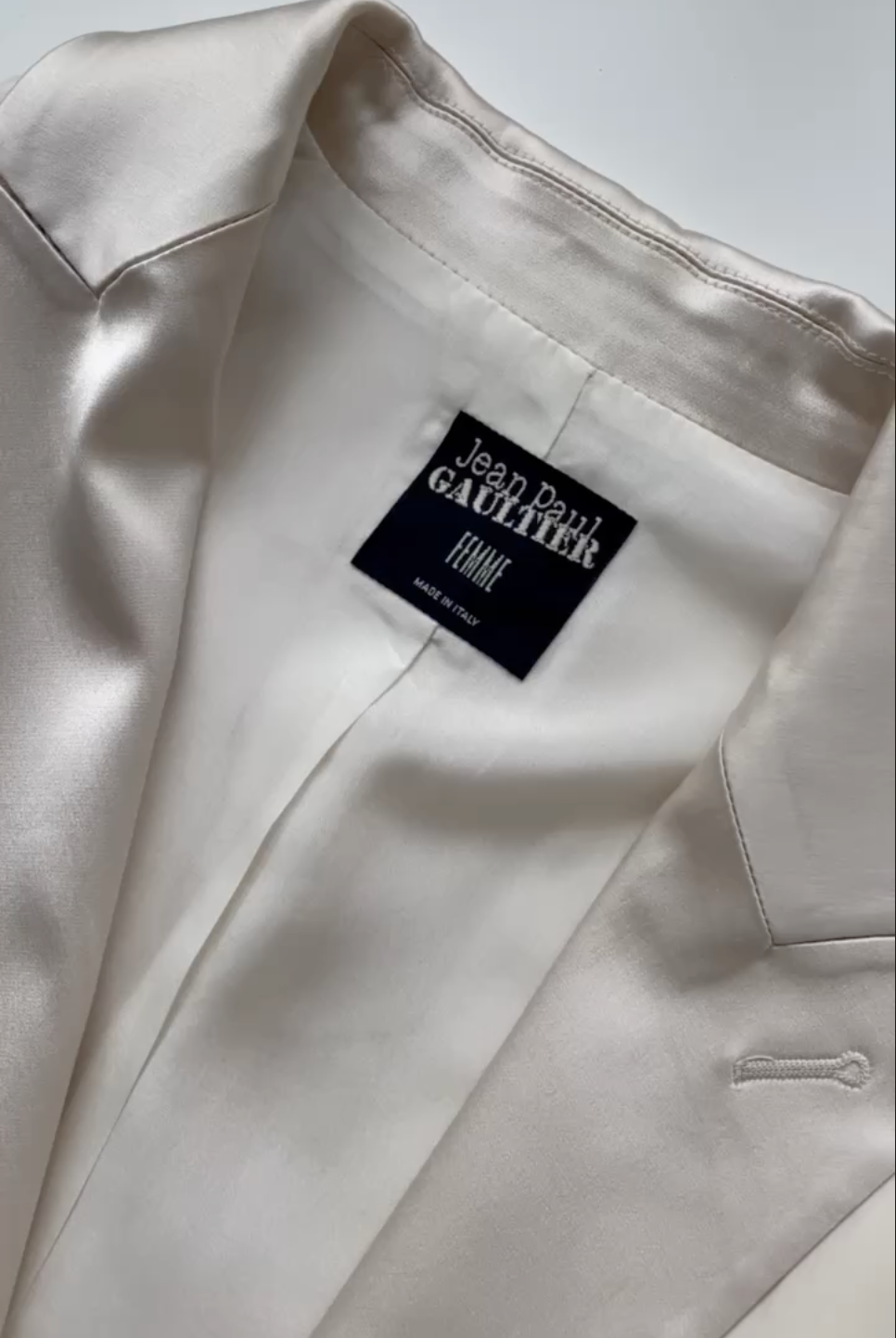 Jean Paul Gaultier Cut-Out White Blazer