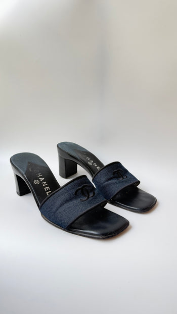 Chanel 90’s denim mules