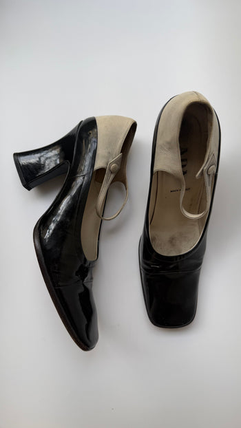 Prada Mary Jane two-tone 90’s heels 37.5 IT