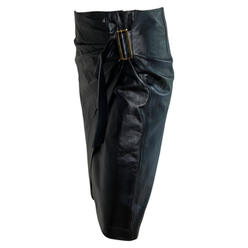 Yves Saint Laurent wrap-around leather skirt 40FR