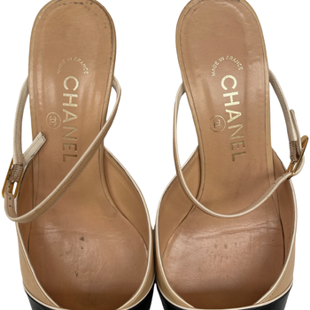 Chanel kitten heel mules 39