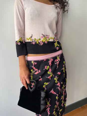 Alberta Ferretti beaded skirt suit