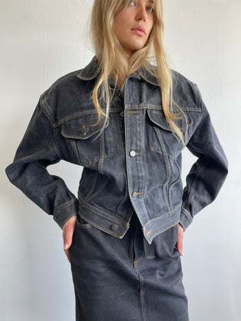 Junior Gaultier 1990’s vintage black denim jacket