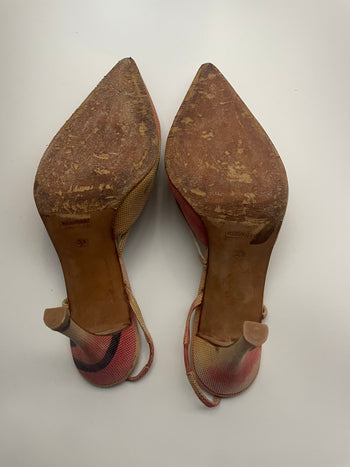 Dior vintage padlock slingback courts Galliano era