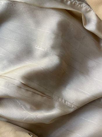 Salvatore Ferragamo beige nubuck trench coat