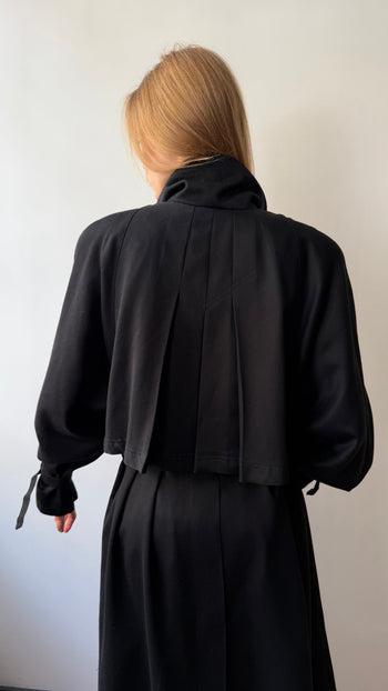 British vintage maxi trench coat