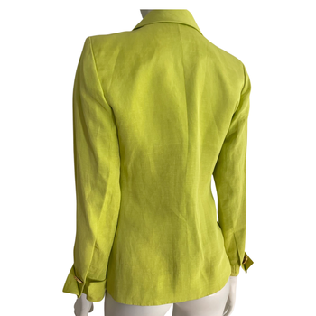 Yves Saint Laurent vintage lime yellow blazer with statement buttons