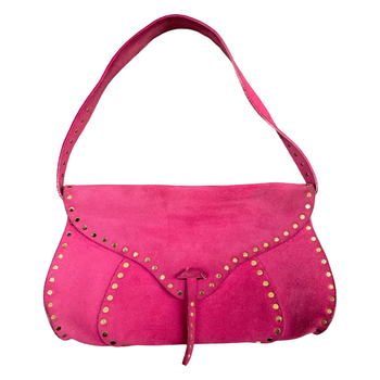 Celine pink suede shoulder bag