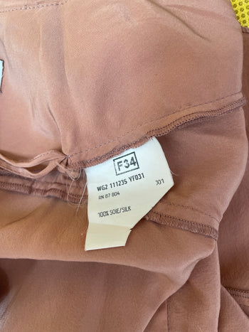 Yves Saint Laurent salmon pink silk fairy skirt XXS