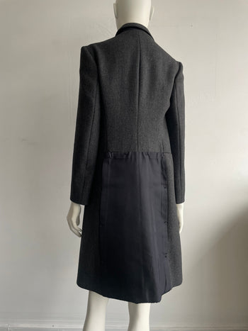 Prada wool & silk magnetic closure coat 42 IT