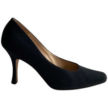 Manolo Blahnik vintage black cloth courts 37