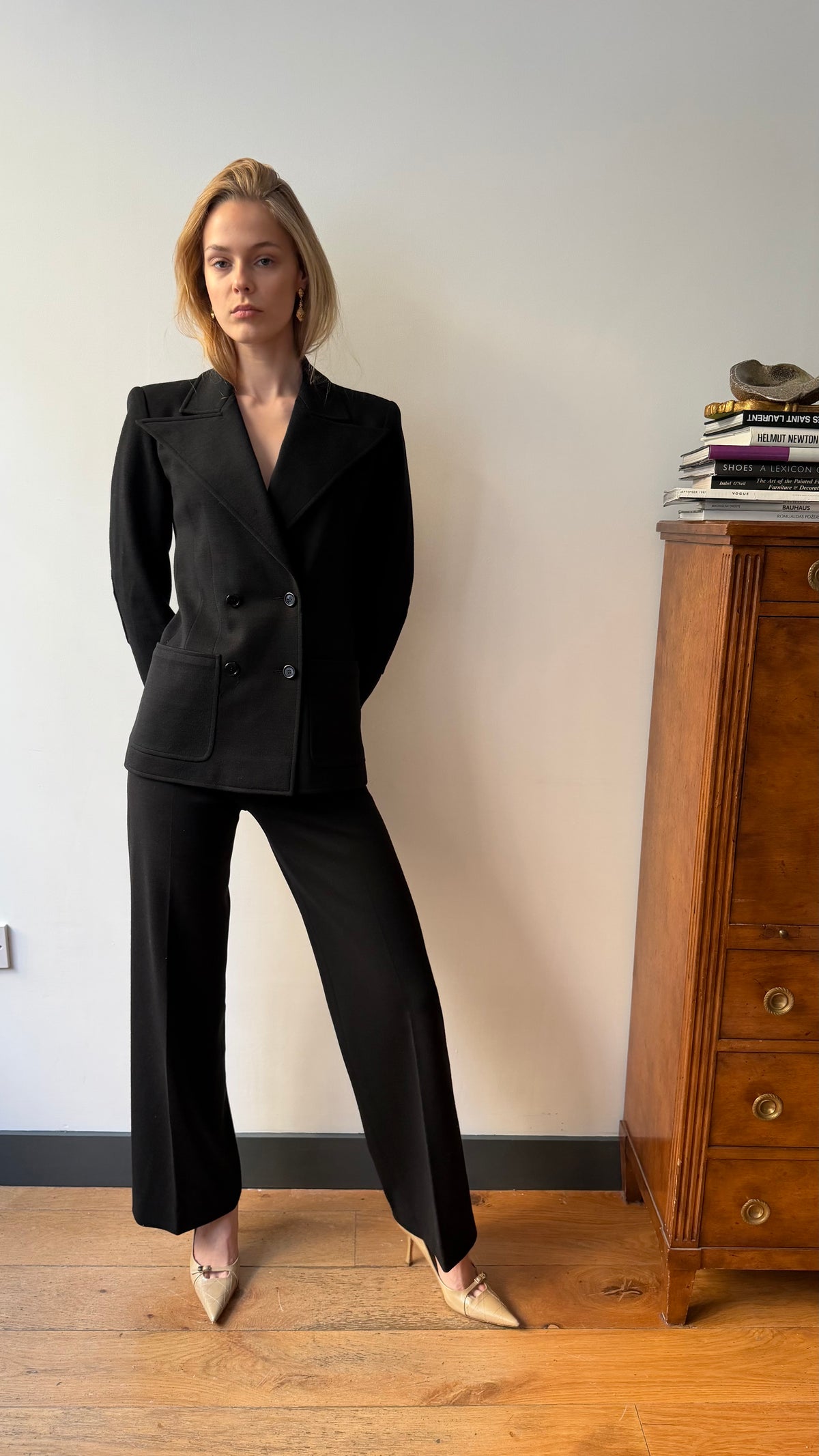 YSL Rive Gauche 1970’s tuxedo trouser suit XS