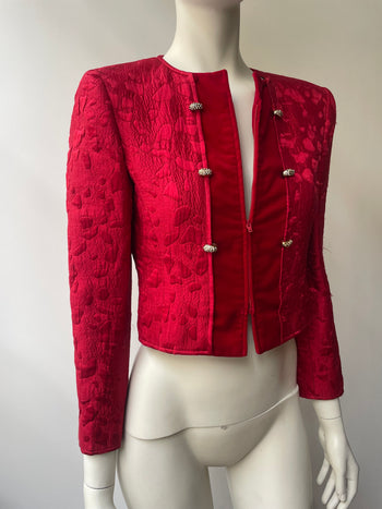 1980’s Valentino cropped red jacket