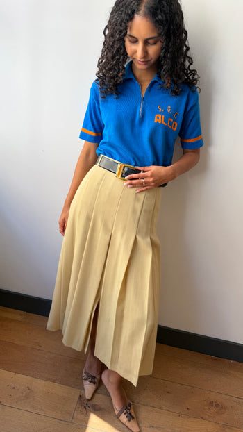 1970’s short-sleeve knitted colour-block wool knitwear