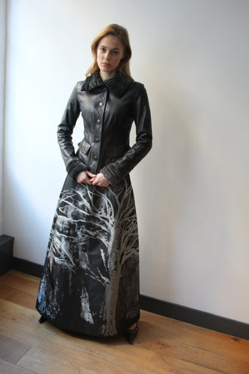 Maxi landscape print skirt