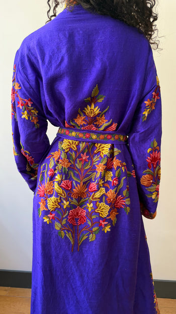 Pure raw silk kaftan made in Kashimir