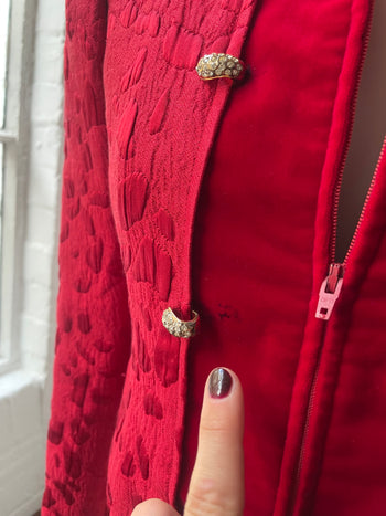 1980’s Valentino cropped red jacket