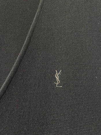 Yves Saint Laurent 1990’s vintage black wool knitted waistcoat size Large
