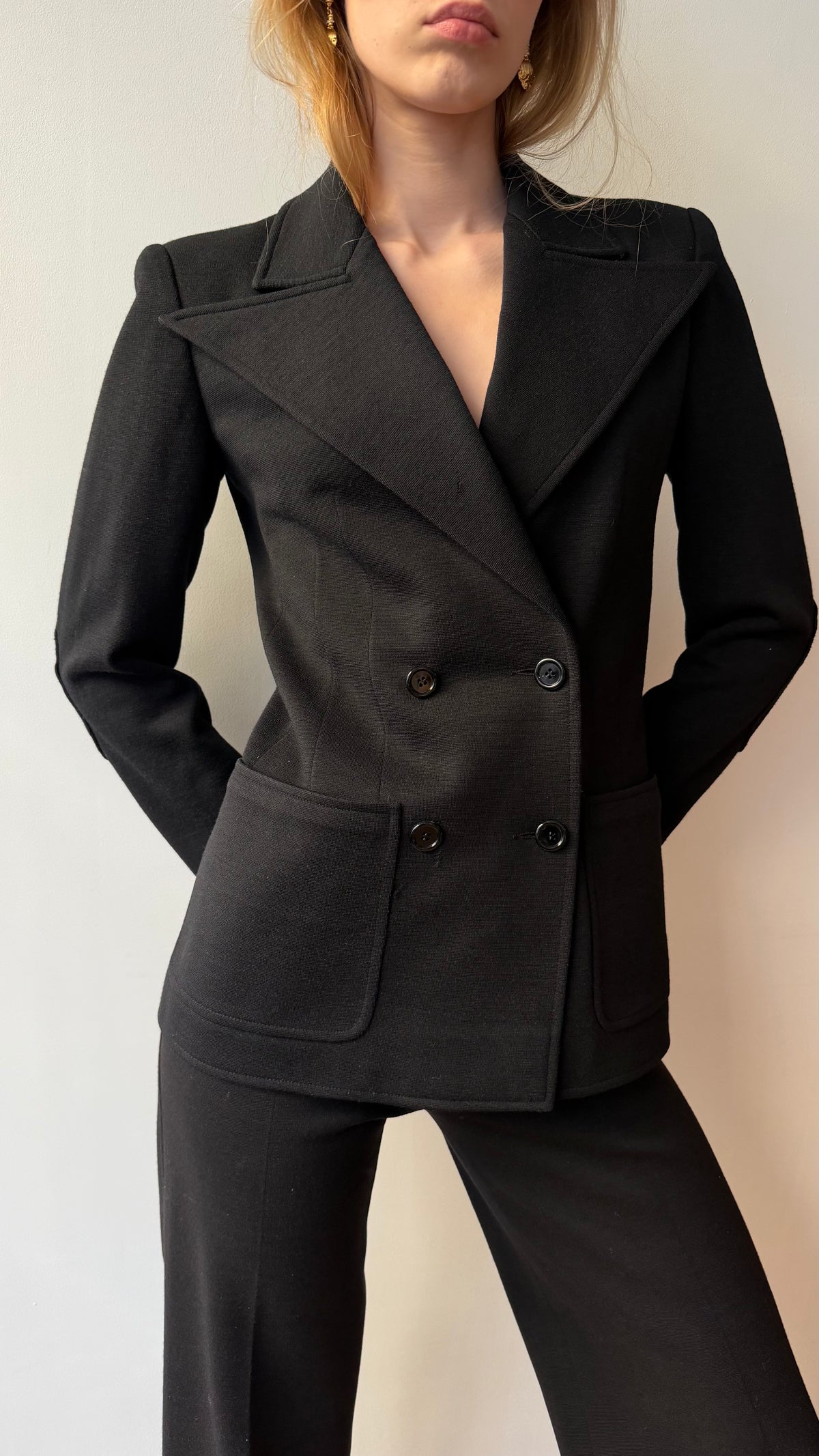 YSL Rive Gauche 1970’s tuxedo trouser suit XS