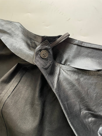 Yves Saint Laurent wrap-around leather skirt 40FR