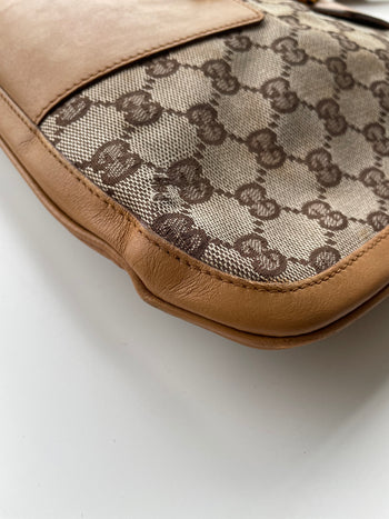 Gucci Jackie GG canvas shoulder hobo bag