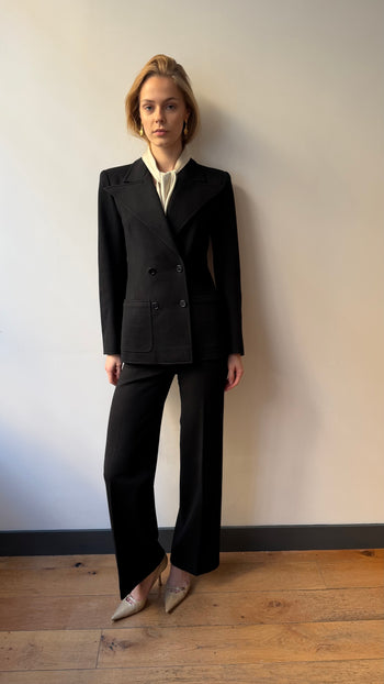 YSL Rive Gauche 1970’s tuxedo trouser suit XS