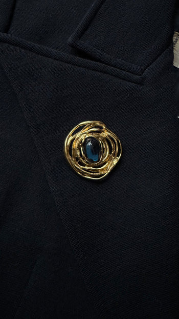 Yves Saint Laurent cabochon pin broche