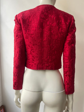 1980’s Valentino cropped red jacket