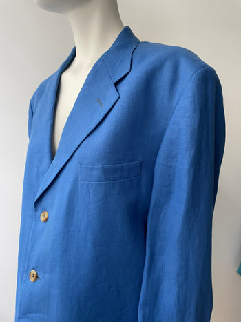 Christian Dior vintage blue linen blazer