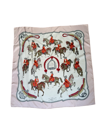 Hermès 1993 Reprise Carre 90 Philippe Ledoux equastrian silk scarf
